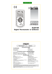 Thumbnail of document Manual - CL3512A Rugged J,K,T, E Thermocouple Calibrator and Thermometer